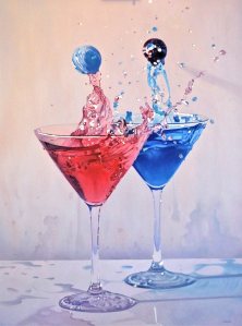 "I'll Have a Double" Oil on Board